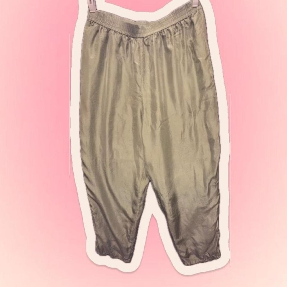 100% silk pants elastic waist band 1X Jessica Young